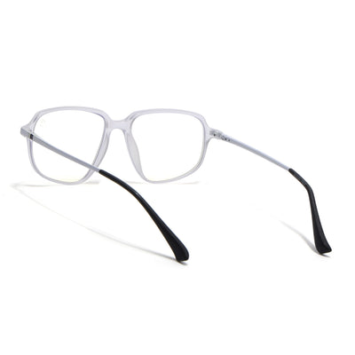 Eyejack Domino Matt Transparent Square Eyeglasses for Men & Women (TR1009FCL1731-C4)