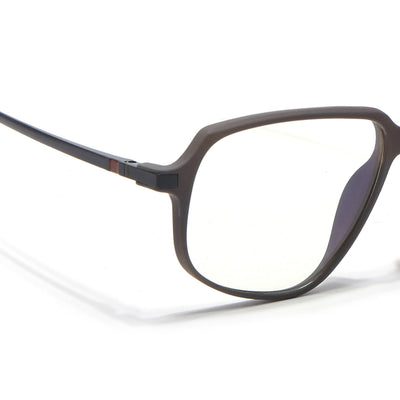 Eyejack Domino Grey Square Eyeglasses for Men & Women (TR1009FCL1732-C5)
