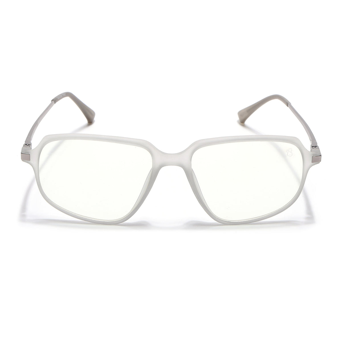 Eyejack Domino Matt Grey Square Eyeglasses for Men & Women (TR1009FCL1733-C6)