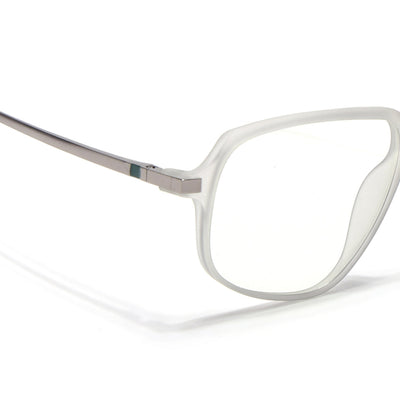 Eyejack Domino Matt Grey Square Eyeglasses for Men & Women (TR1009FCL1733-C6)