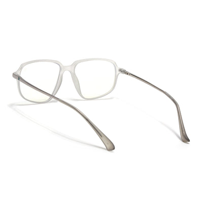 Eyejack Domino Matt Grey Square Eyeglasses for Men & Women (TR1009FCL1733-C6)