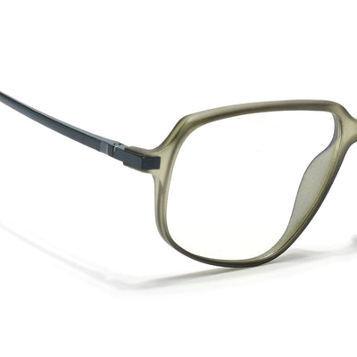 Eyejack Domino Olive Square Eyeglasses for Men & Women (TR1009FCL1734-C7)