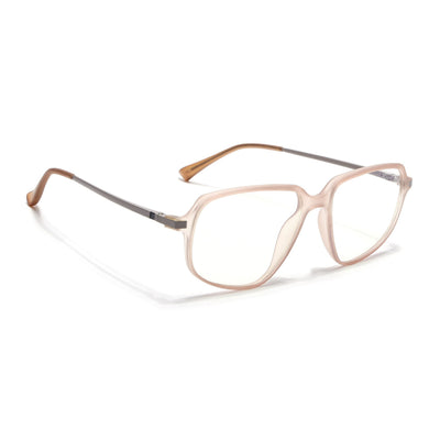 Eyejack Domino Matt Brown Square Eyeglasses for Men & Women (TR1009FCL1738-C11)