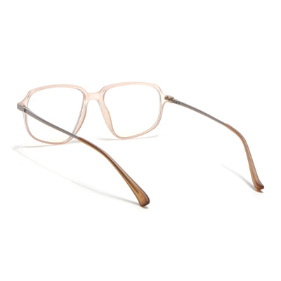 Eyejack Domino Matt Brown Square Eyeglasses for Men & Women (TR1009FCL1738-C11)