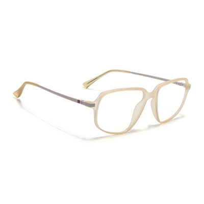 Eyejack Domino Yellow Square Eyeglasses for Men & Women (TR1009FCL1739-C12)