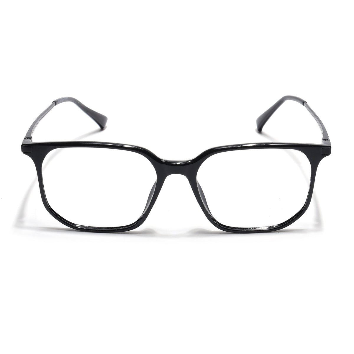 Eyejack Domino Shine Black Square Eyeglasses for Men & Women (TR1010FCL1742-C1)