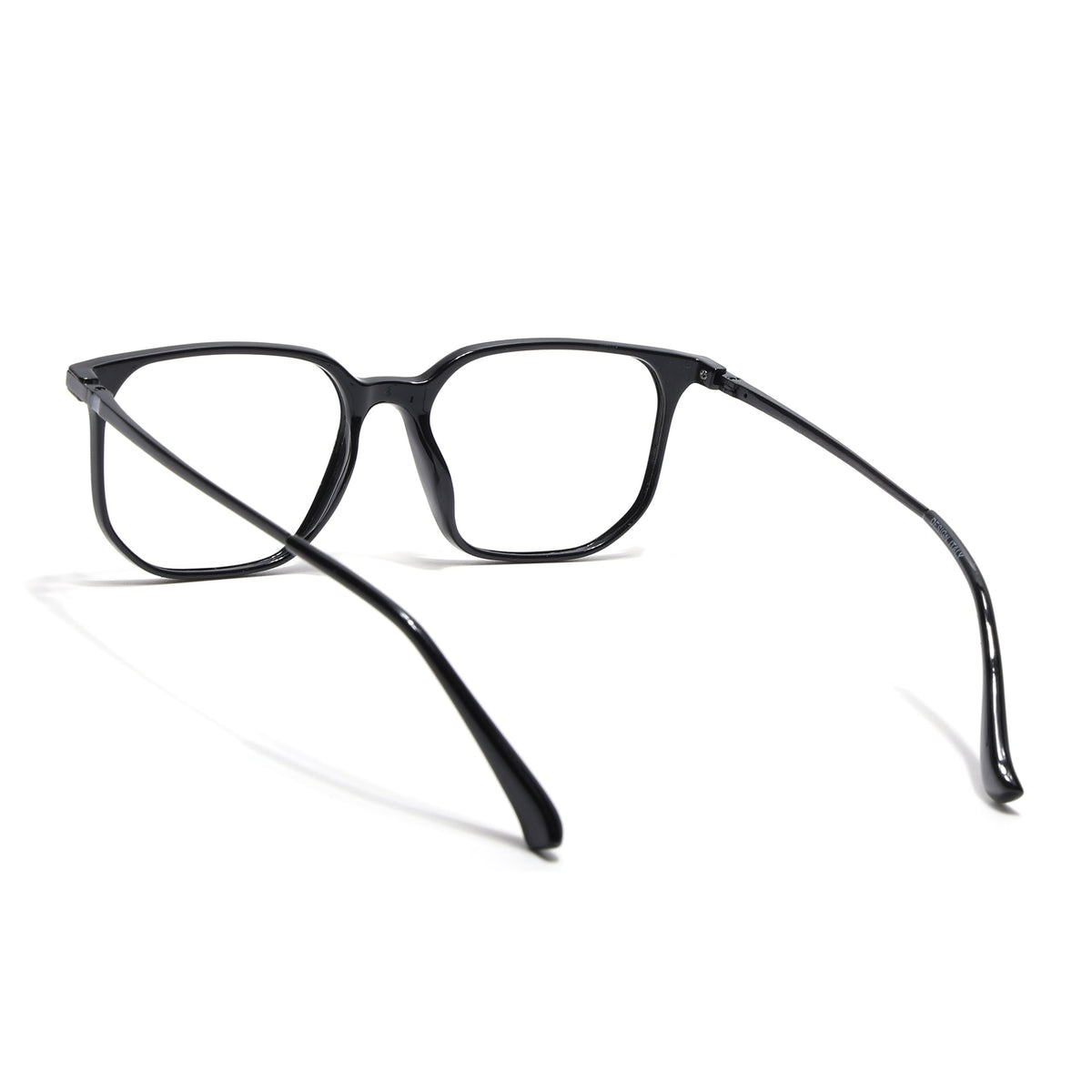 Eyejack Domino Shine Black Square Eyeglasses for Men & Women (TR1010FCL1742-C1)