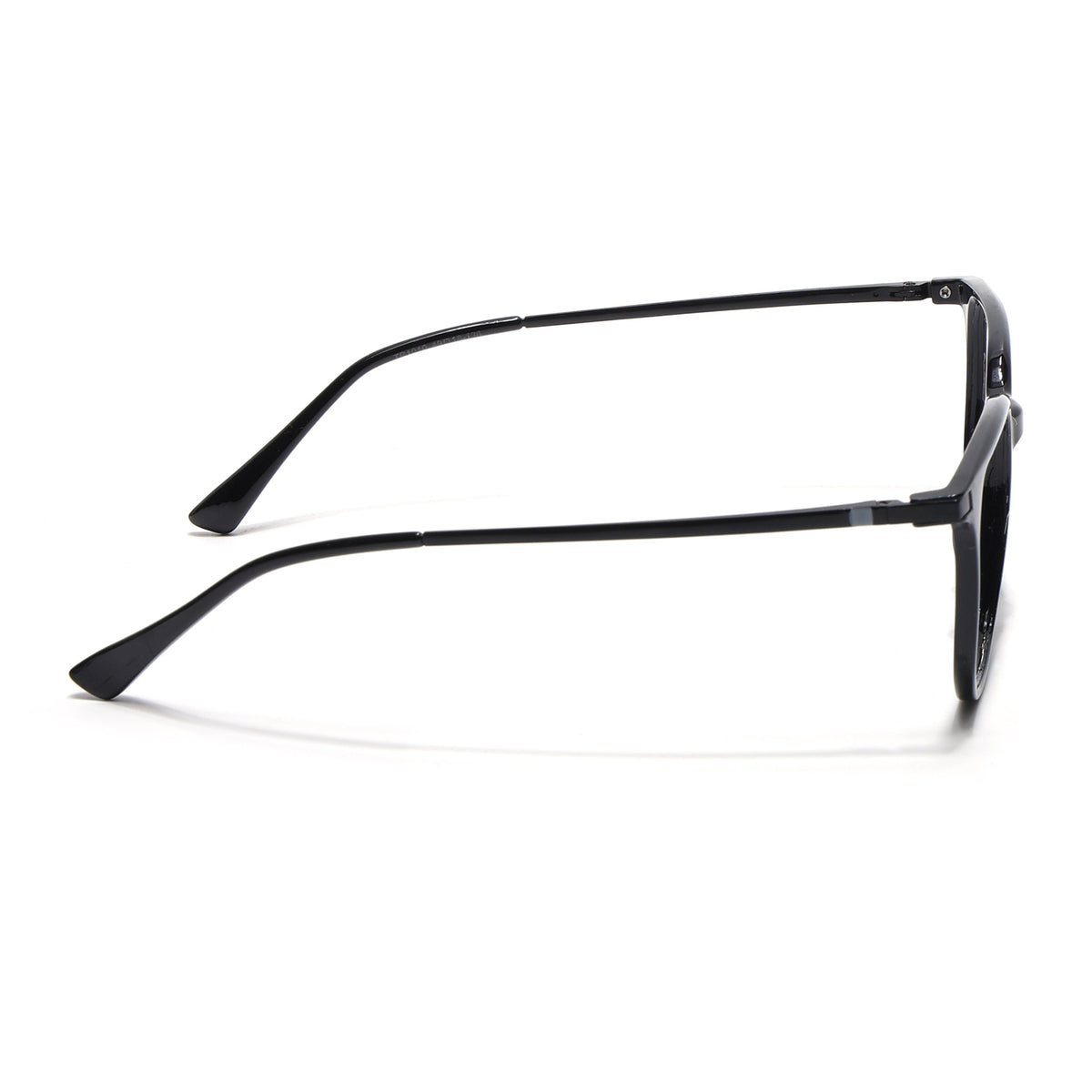 Eyejack Domino Shine Black Square Eyeglasses for Men & Women (TR1010FCL1742-C1)