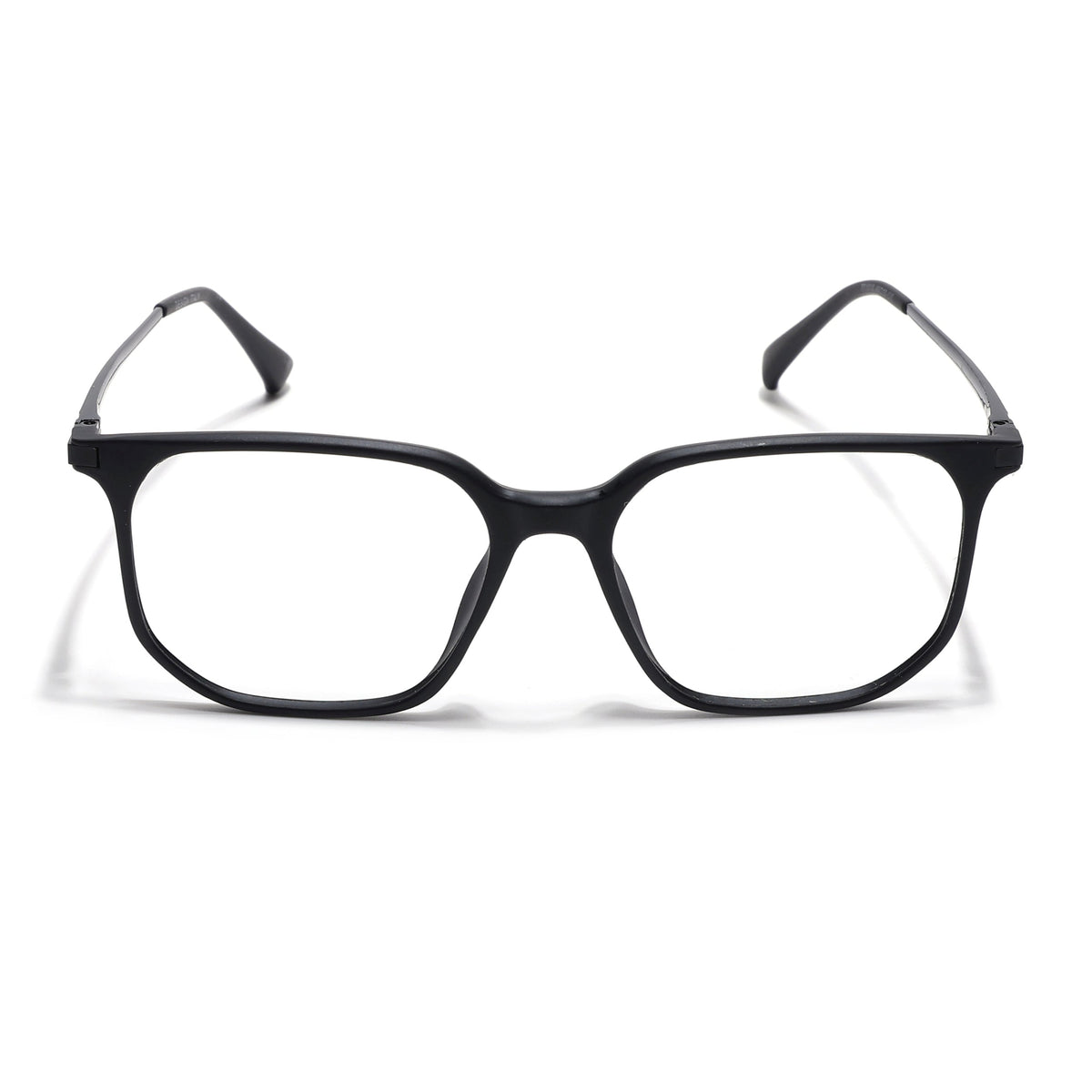 Eyejack Domino Matt Black Square Eyeglasses for Men & Women (TR1010FCL1743-C2)