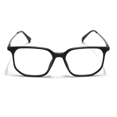Eyejack Domino Matt Black Square Eyeglasses for Men & Women (TR1010FCL1743-C2)