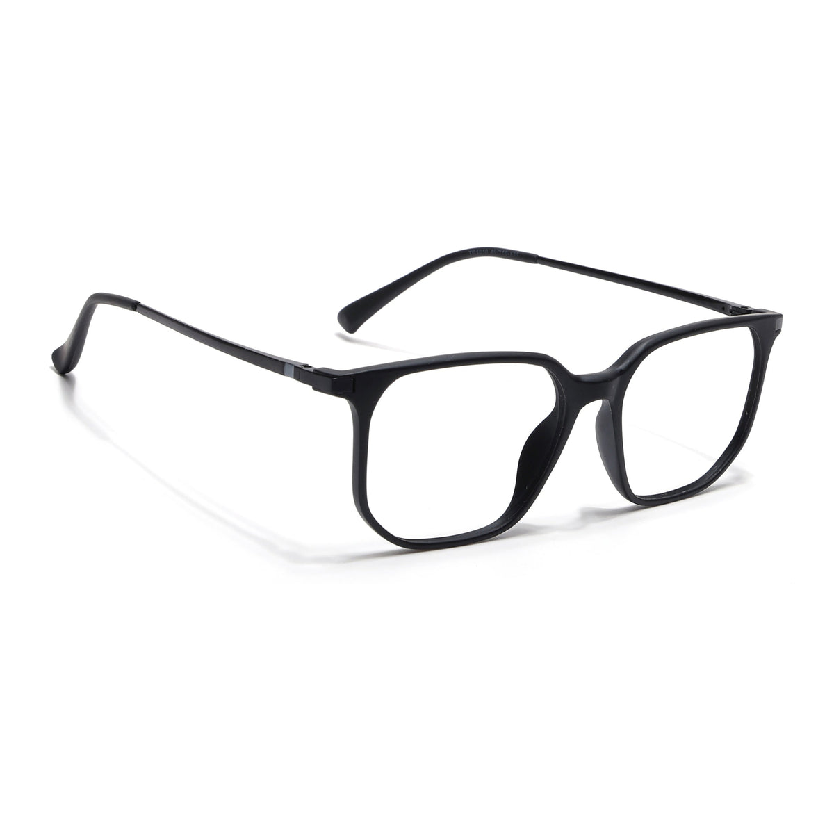 Eyejack Domino Matt Black Square Eyeglasses for Men & Women (TR1010FCL1743-C2)