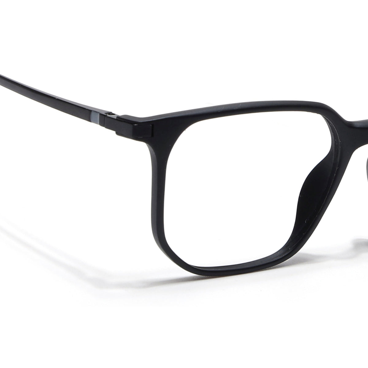 Eyejack Domino Matt Black Square Eyeglasses for Men & Women (TR1010FCL1743-C2)