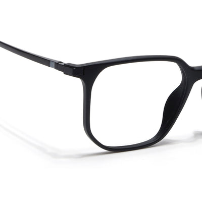 Eyejack Domino Matt Black Square Eyeglasses for Men & Women (TR1010FCL1743-C2)