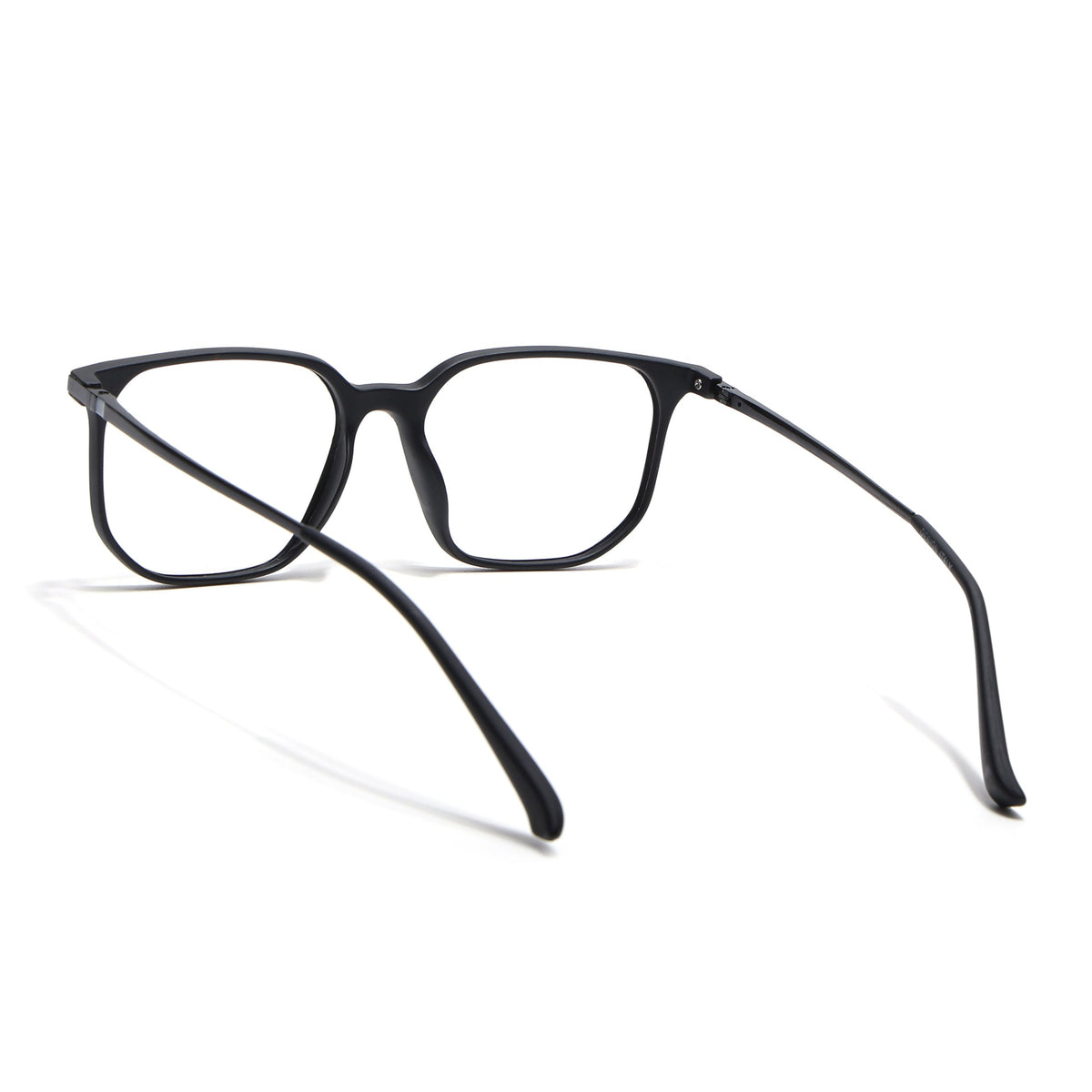 Eyejack Domino Matt Black Square Eyeglasses for Men & Women (TR1010FCL1743-C2)