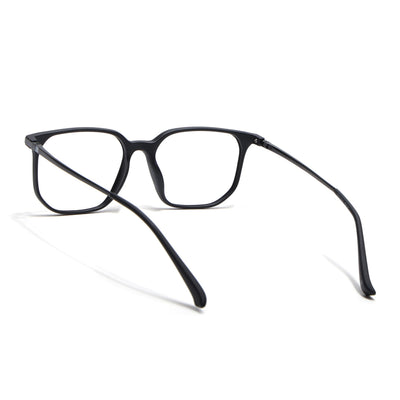 Eyejack Domino Matt Black Square Eyeglasses for Men & Women (TR1010FCL1743-C2)