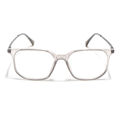 Eyejack Domino Transparent Square Eyeglasses for Men & Women (TR1010FCL1744-C3)