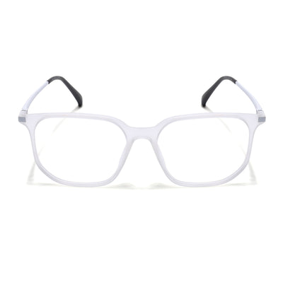 Eyejack Domino Matt Transparent Square Eyeglasses for Men & Women (TR1010FCL1745-C4)