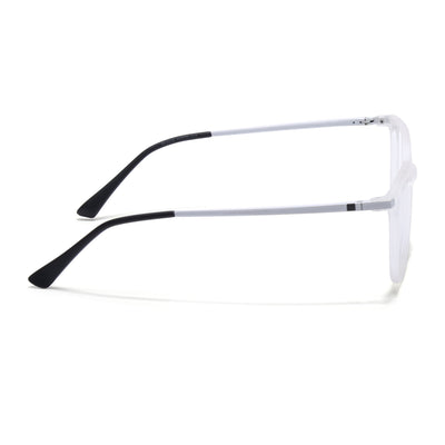 Eyejack Domino Matt Transparent Square Eyeglasses for Men & Women (TR1010FCL1745-C4)