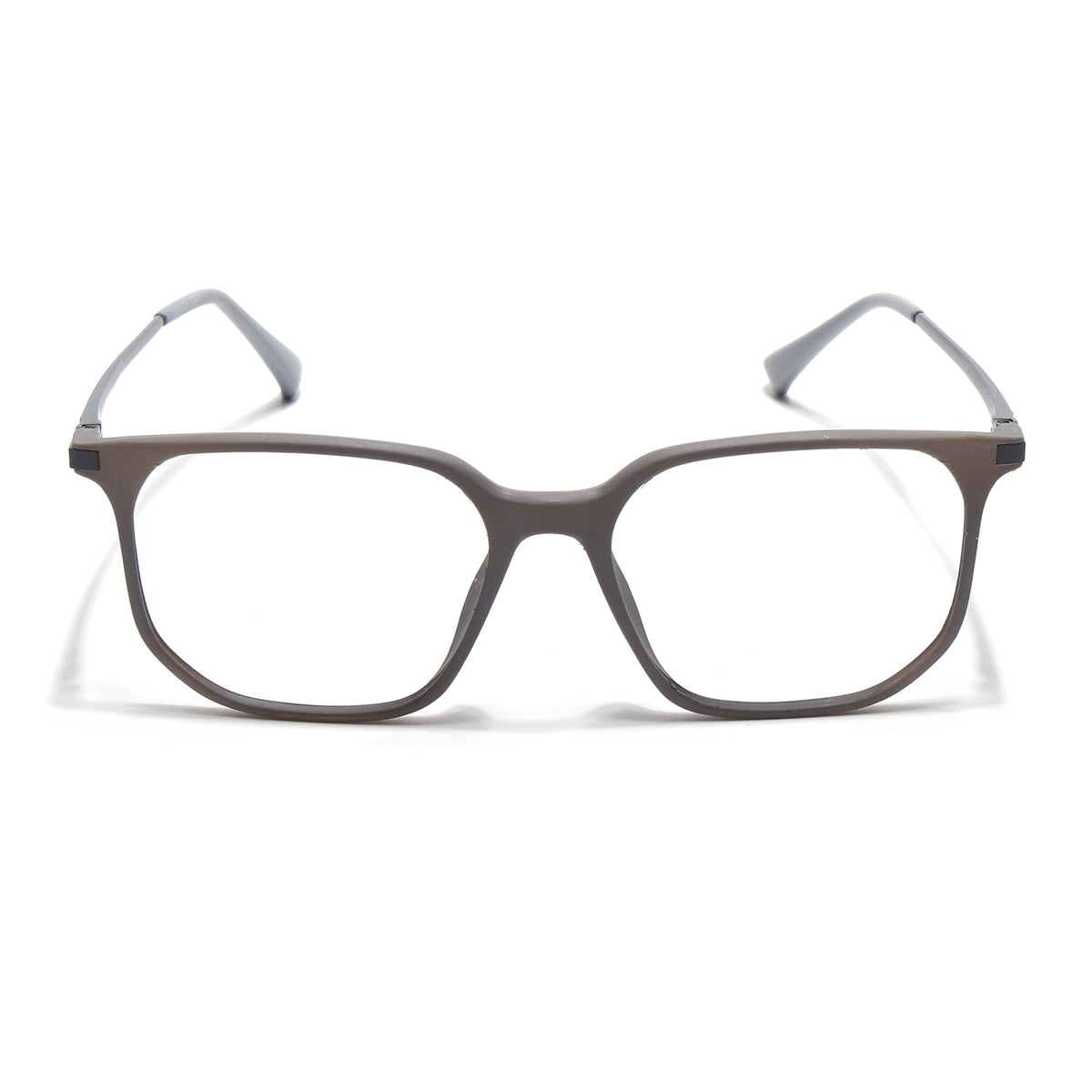 Eyejack Domino Grey Square Eyeglasses for Men & Women (TR1010FCL1746-C5)