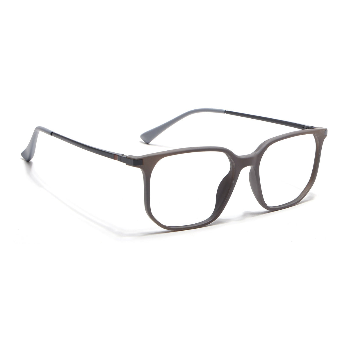 Eyejack Domino Grey Square Eyeglasses for Men & Women (TR1010FCL1746-C5)