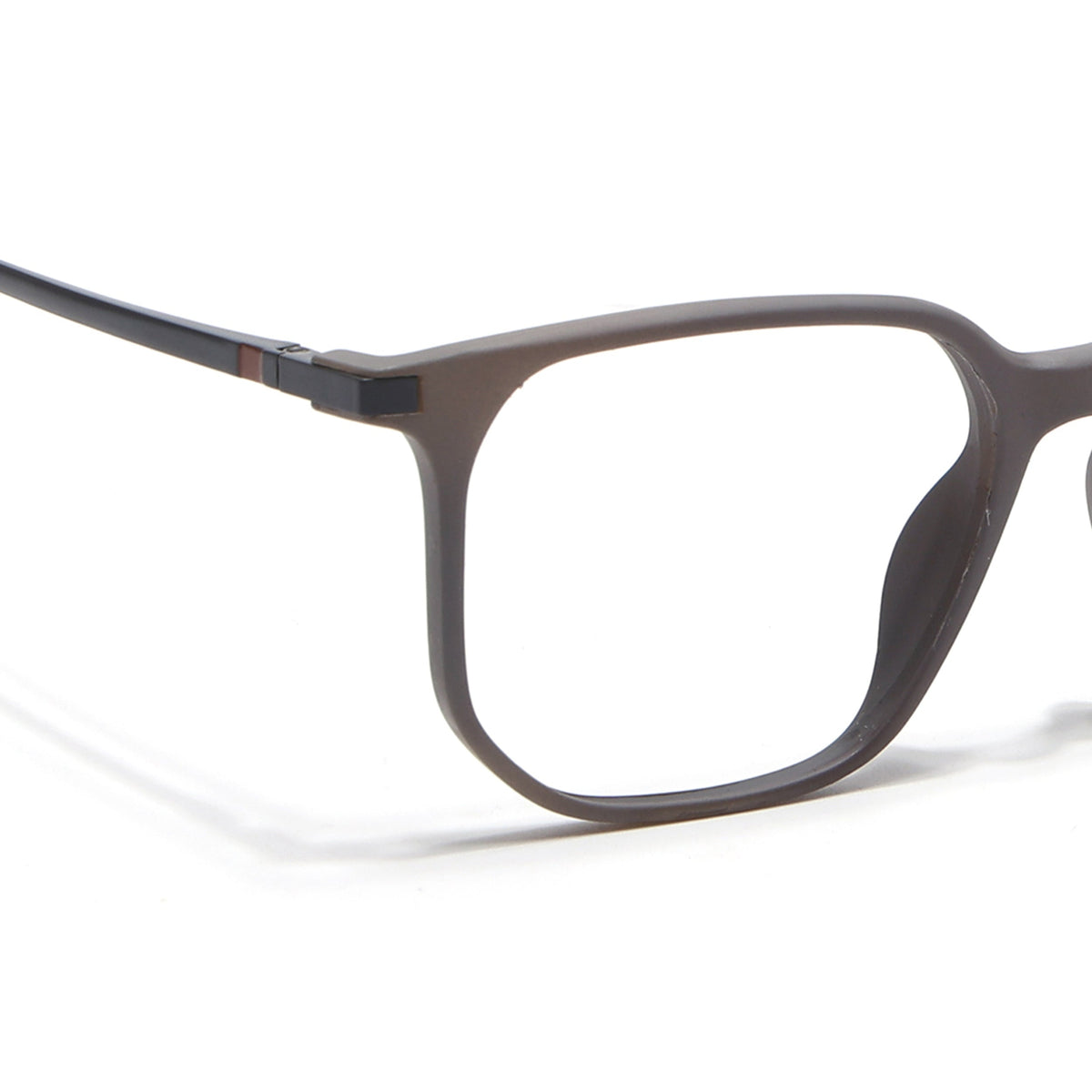 Eyejack Domino Grey Square Eyeglasses for Men & Women (TR1010FCL1746-C5)