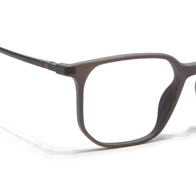 Eyejack Domino Grey Square Eyeglasses for Men & Women (TR1010FCL1746-C5)