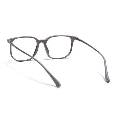 Eyejack Domino Grey Square Eyeglasses for Men & Women (TR1010FCL1746-C5)