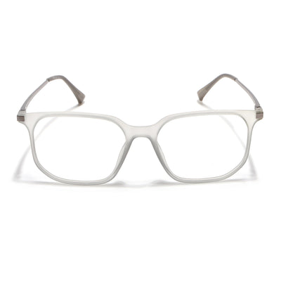 Eyejack Domino Matt Grey Square Eyeglasses for Men & Women (TR1010FCL1747-C6)