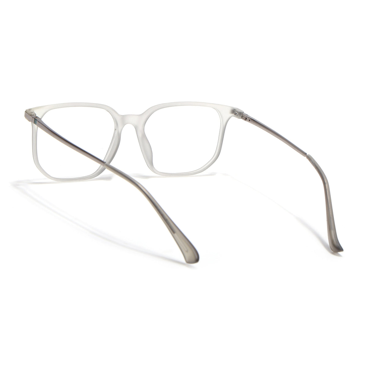Eyejack Domino Matt Grey Square Eyeglasses for Men & Women (TR1010FCL1747-C6)