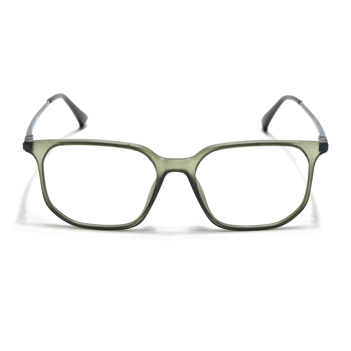 Eyejack Domino Olive Square Eyeglasses for Men & Women (TR1010FCL1748-C7)