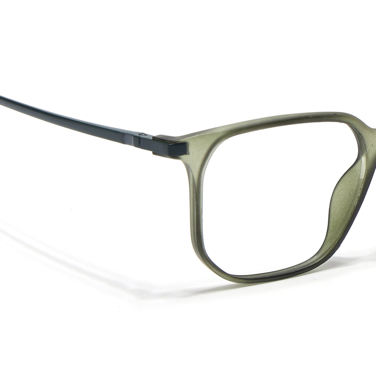 Eyejack Domino Olive Square Eyeglasses for Men & Women (TR1010FCL1748-C7)