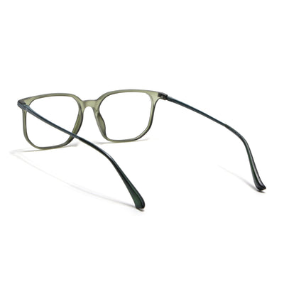 Eyejack Domino Olive Square Eyeglasses for Men & Women (TR1010FCL1748-C7)