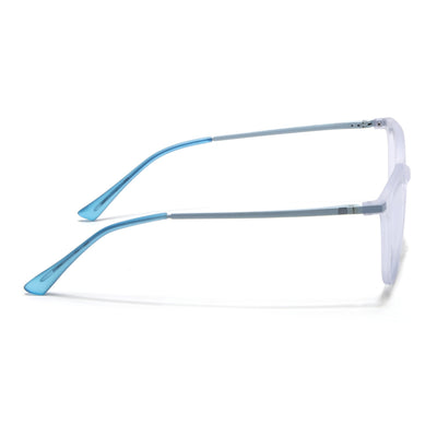 Eyejack Domino Light Purple Square Eyeglasses for Men & Women (TR1010FCL1750-C9)