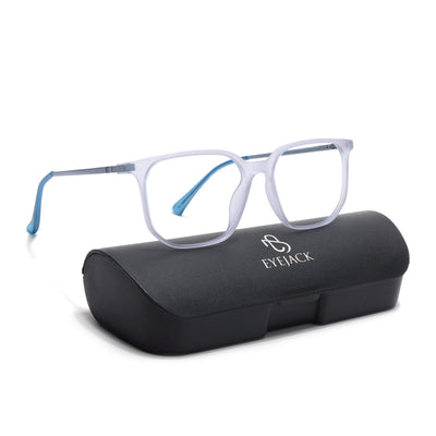 Eyejack Domino Light Purple Square Eyeglasses for Men & Women (TR1010FCL1750-C9)