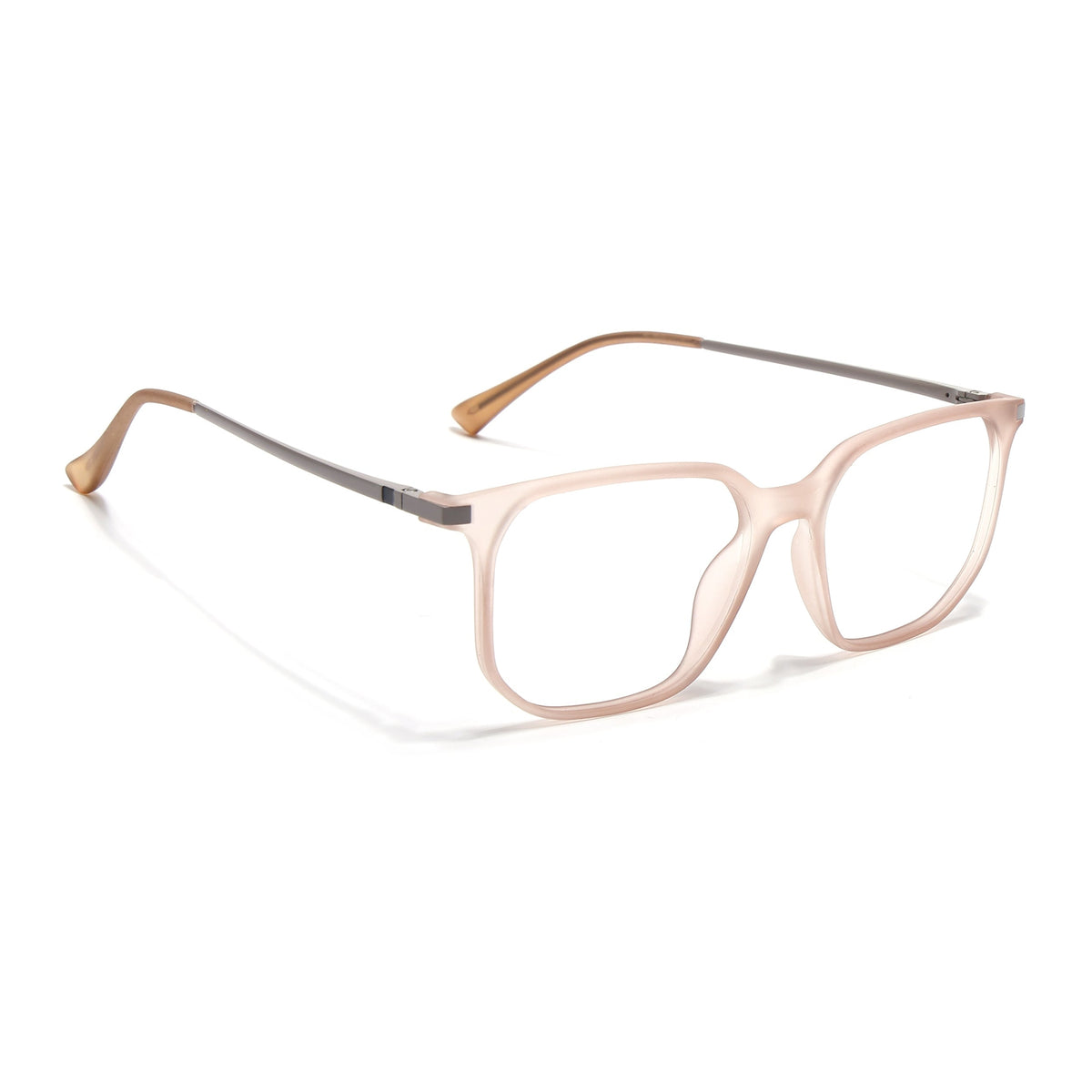 Eyejack Domino Matt Brown Square Eyeglasses for Men & Women (TR1010FCL1752-C11)
