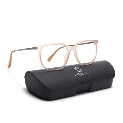Eyejack Domino Matt Brown Square Eyeglasses for Men & Women (TR1010FCL1752-C11)