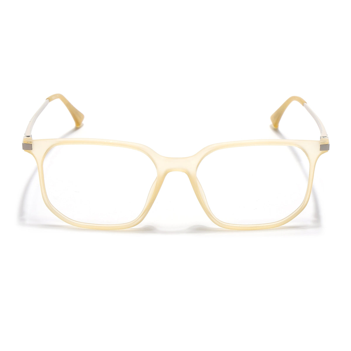 Eyejack Domino Yellow Square Eyeglasses for Men & Women (TR1010FCL1753-C12)