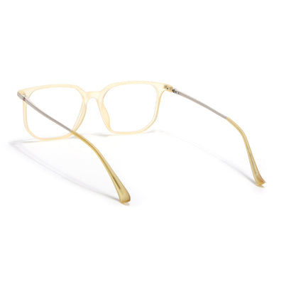 Eyejack Domino Yellow Square Eyeglasses for Men & Women (TR1010FCL1753-C12)