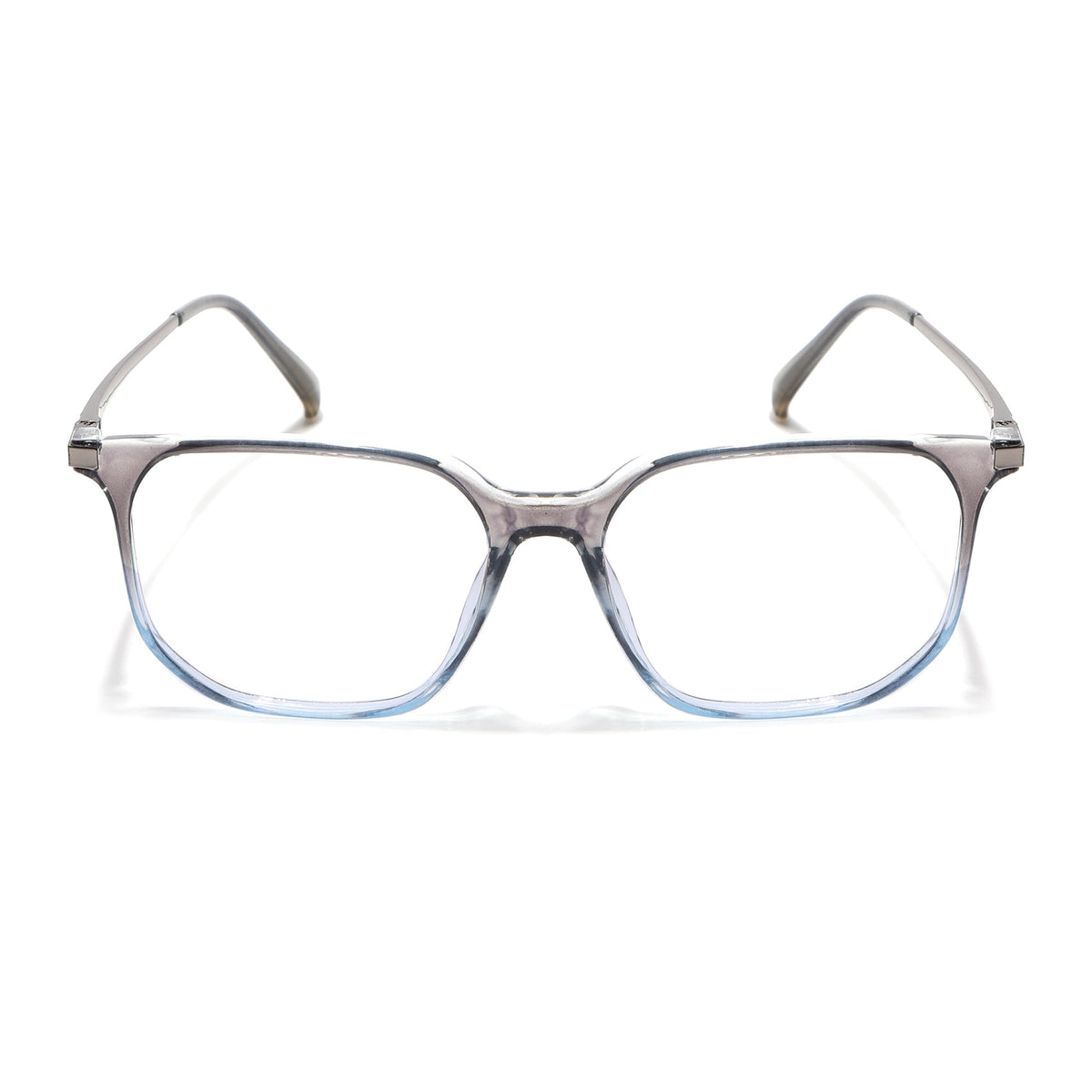 Eyejack Domino Black & Clear Square Eyeglasses for Men & Women (TR1010FCL1754-C13)