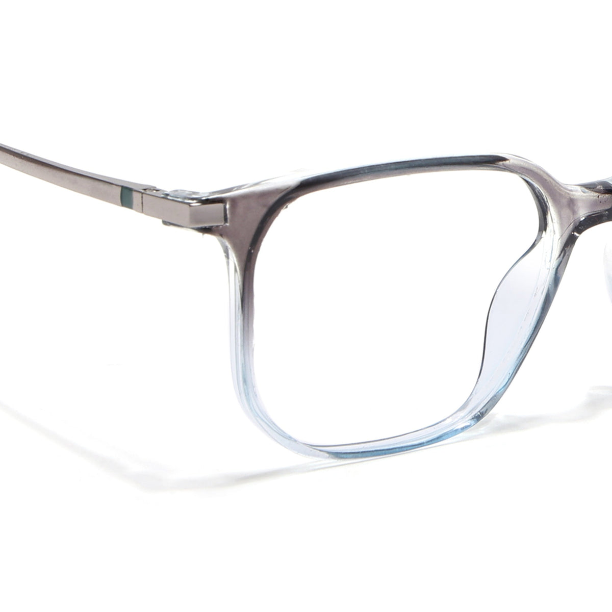 Eyejack Domino Black & Clear Square Eyeglasses for Men & Women (TR1010FCL1754-C13)
