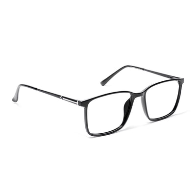 EyeJack Shine Black Square Eyeglasses for Men & Women (TR85602GE1693-C1)