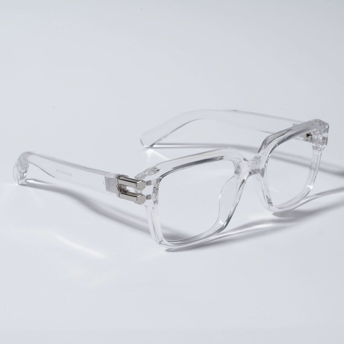 Eyejack Wolf Transparent Square Eyeglasses for Men & Women (82110MG4962-C3)