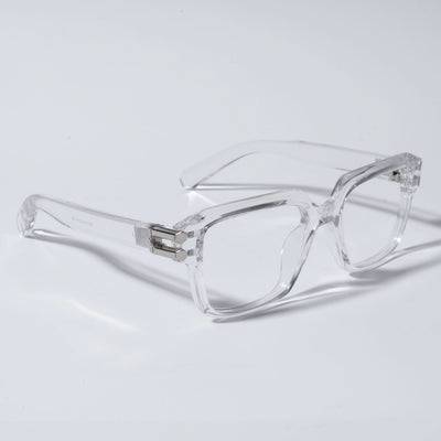 Eyejack Wolf Transparent Square Eyeglasses for Men & Women (82110MG4962-C3)