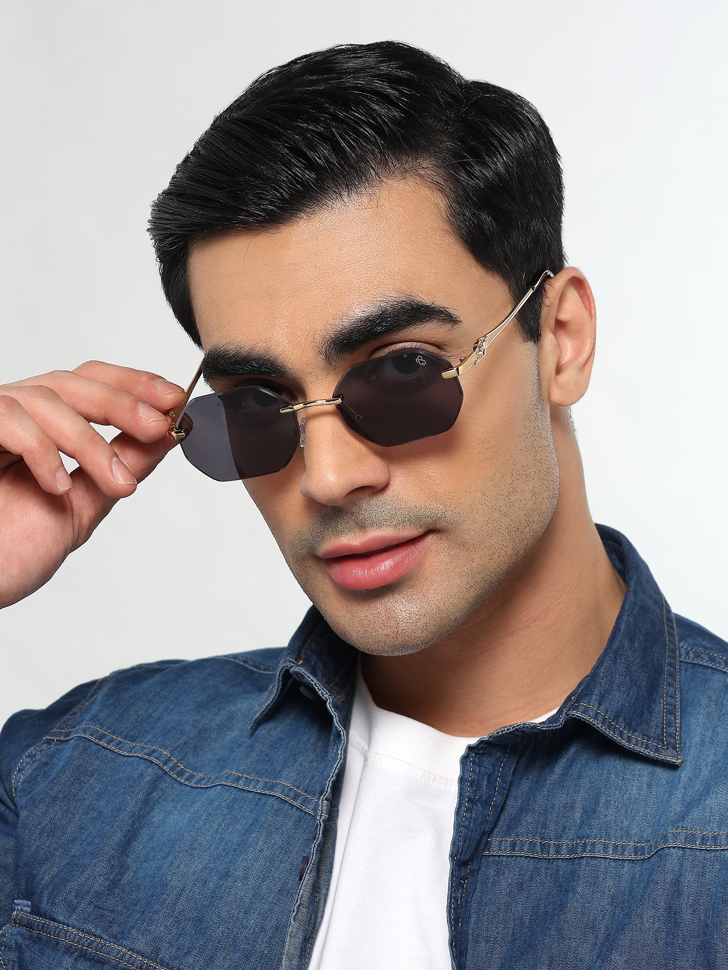 Imperial - Silver Rectangle Polarized Sunglasses (WH4149PCL2233