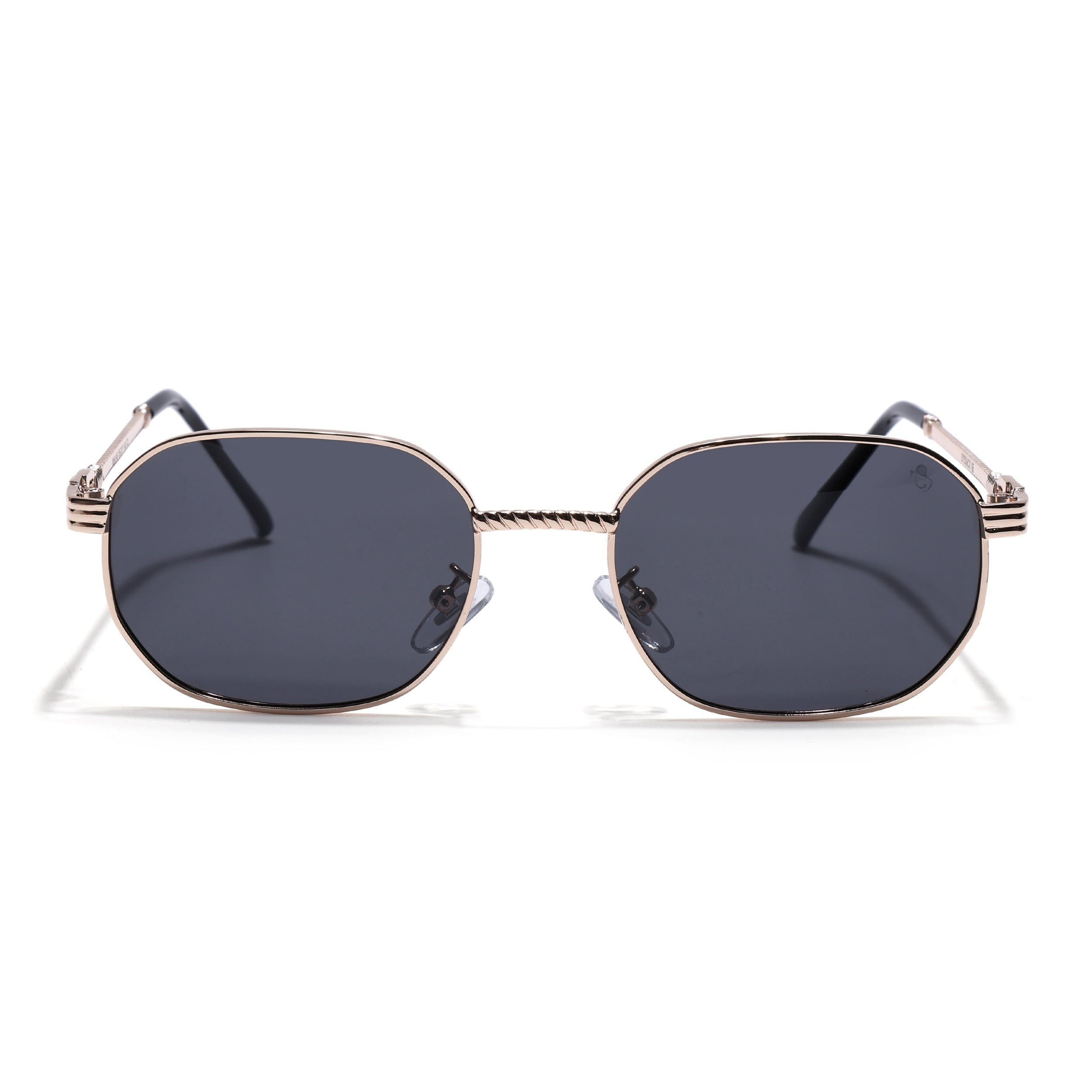 Imperial - Black Golden Rectangle Polarized Sunglasses
