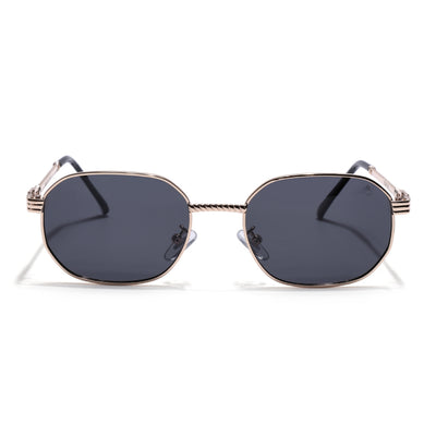 Imperial - Black Golden Rectangle Polarized Sunglasses (WH4149PCL2234)