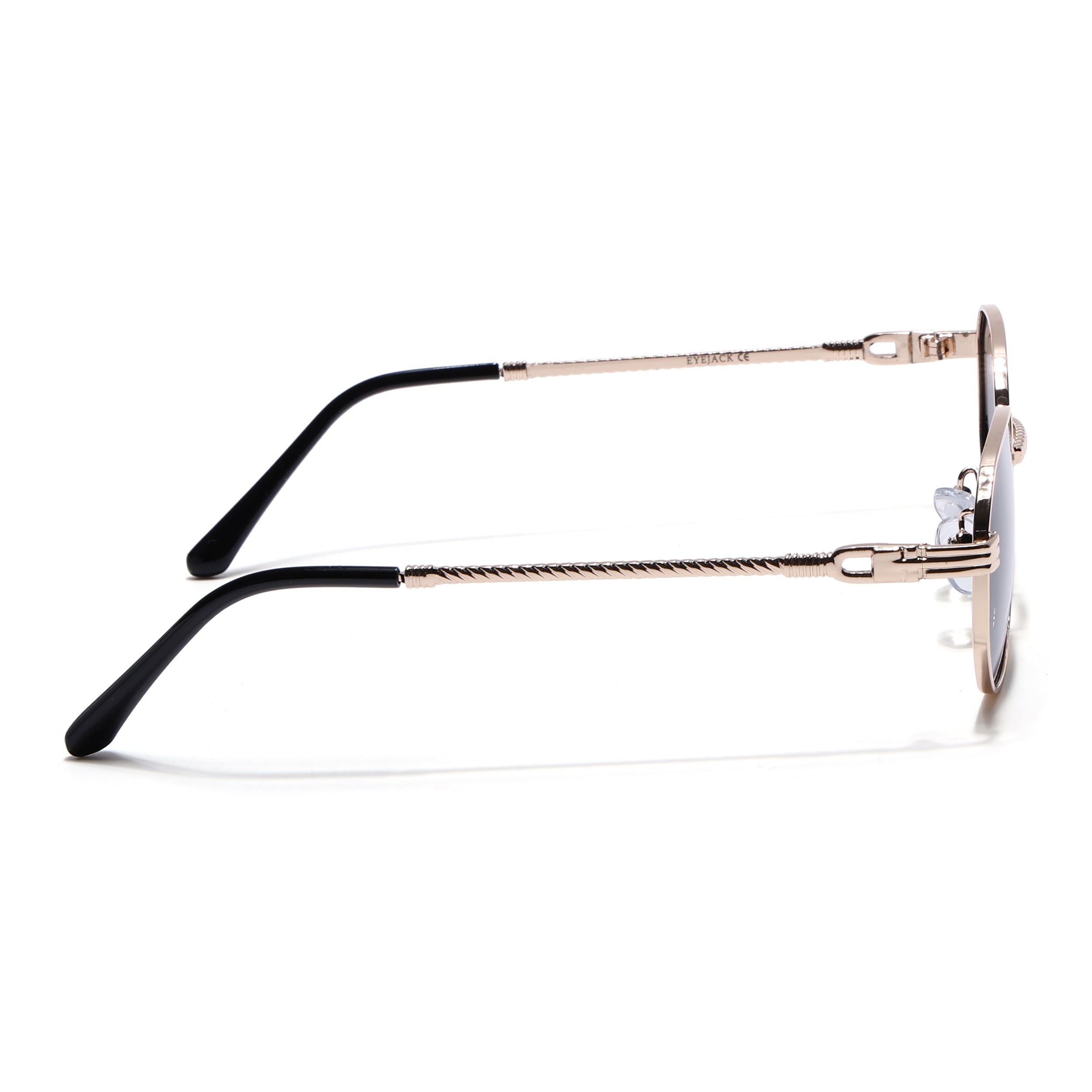 Imperial - Black Golden Rectangle Polarized Sunglasses