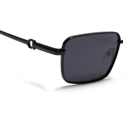 Mocha - Black Rectangle Polarized Sunglasses (WS1411PCL2192)