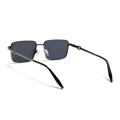 Mocha - Grey Rectangle Polarized Sunglasses (WS1411PCL2193)