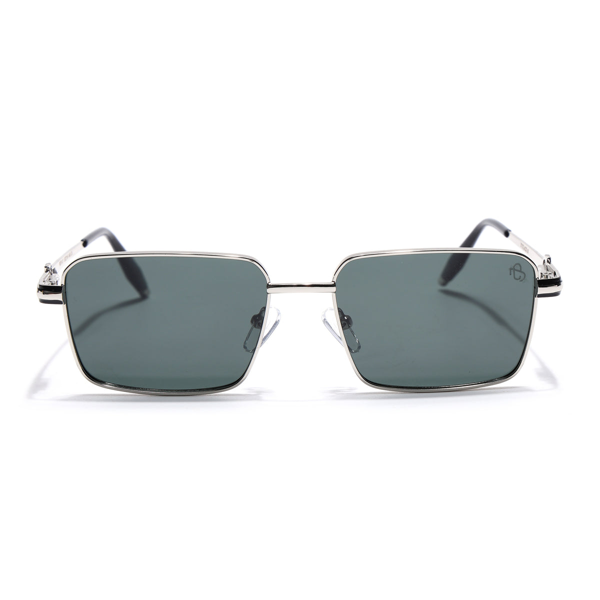 Mocha - Silver Rectangle Polarized Sunglasses (WS1411PCL2194)